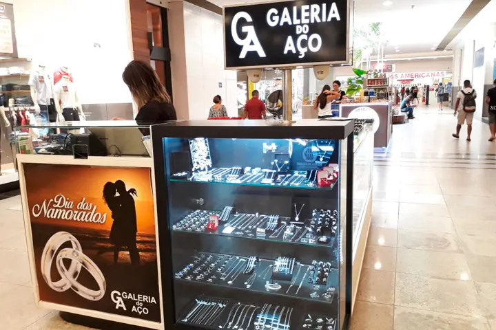 Fachada da loja Galeria do Aço