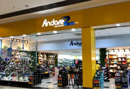 Fachada da loja Andarez Calçados